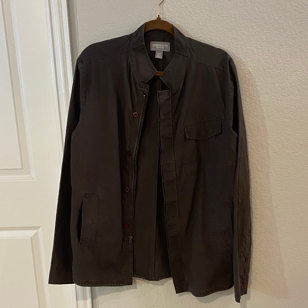 Standard Cloth Washington Street Men's Dark Brown Military Field‎ Jacket